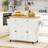 ClassicLiving Wood Kitchen Island - Cream White