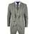 Truclothing Men's Sage Tailor Fit 3 Piece Linen Summer Wedding Suit - Green