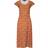 PixieGirl Petite Ditsy Floral Dress - Burnt Orange