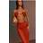 PrettyLittleThing Rust Mesh Maxi Beach Skirt - Orange