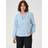 Kaffe Feminine Chambray Blouse with Flounce - Blue