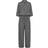 Kaffe Retro Print Jumpsuit with Shirt Collar - Black