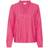 Kaffe Sanni Ruffle V-Neck Top - Raspberry