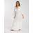 South Beach Metallic Kimono Sleeve Maxi Dress - White