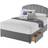 Silentnight Upholstered Premium Divan Slate Grey Single Continental Bed
