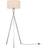 ValueLights Camden Beige/Chrome Floor Lamp 154cm