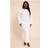 PrettyLittleThing Plus Cream Textured Backless Boat Neck Long Sleeve Maxi Dress - White