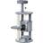 Pawhut Hanging Ball Toy Teasing Rope Cat Tree 48 x 48 x 112cm Grey