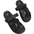 Shein Women Shoes Comfy Open Toe Flat Thick Soled Everyday Basic Slip-On PU Black Slippers Sliders Vacation Shoes Casual Shoes Beach Shoes Mother's Day Present