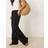 Mango Linen Blend Elastic Waist Trousers - Black
