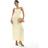 Pieces Bandeau Maxi Satin Dress Pale Banana - Yellow