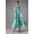 Coast Boarder Print Organza Shirt Dress - Green