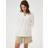 Kaffe Victoria Cotton Textured V-Neck Blouse - White