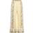 Munthe Elegante Blomstrede Silkebukser Dame - Beige/Lyseblå/Gul/Hvid