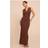 PrettyLittleThing Sleeveless Wide Rib Dress - Chocolate