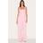 PrettyLittleThing Premium Woven Halterneck Straight Leg Jumpsuit - Pink
