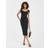 River Island Womens Black Sleeveless Bow Detail Corset Midi Dress