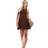 Vero Moda Petite Ribbed Racer Mini Dress - Chocolate