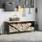vidaXL Firewood Rack Wooden Top Black 100.5x35.5x40 cm