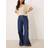 Mango Pleat Front Fluid Straight Leg Jean - Open Blue