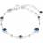 Swarovski Imber Bracelet Round Cut Rhodium Plated - Blue