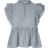 Second Female Terra Frill Top Bluse - Grå
