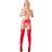 No:Xqse Suspender Belt Stockings - Red