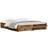 vidaXL with Drawers Old Wood 180x200 cm Frame Bed