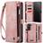 GANGXUN Detachable Card Holder Magnetic Wallet Case for Galaxy S21 Plus Pink