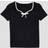 River Island Girls Black Knit Sweetheart Bow Top