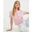 River Island Pink Boucle Short Sleeve Cardigan - Multicolore