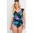 Yours Curve Plus Size Tropical Palm Print Swimsuit