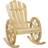 OutSunny Wooden Adirondack Rocking Chair Natural
