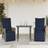 vidaXL Reclining Garden Chairs 2 Pcs Grey Poly Rattan