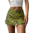 Shein Aloruh Green Sequin Embroidered Mini Skirt, Simple & Fashionable, Suitable For Summer