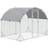 Pawhut Walk-In Chicken Run Coop w/ Cover 2.8x1.9x2m