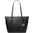 Michael Kors Charlotte Large Saffiano Leather Top Zip Tote Bag - Black