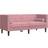 vidaXL Chesterfield Pink Soffa 174cm 2-sits