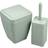 Addis Rattan Sage Toilet Brush & Bin Set