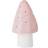 Heico Mushroom Small Vintage Pink Nattlampa
