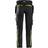 Snickers Workwear 6940 FlexiWork Soft Stretch Holster Pocket Trousers - Black/Neon Yellow