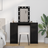 vidaXL Med LED Lampor Svart EK 102x33x135 cm Sminkbord