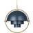 GUBI Multi-Lite Large Midnight Blue/Brass Pendel ∅ 36cm