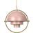 GUBI Multi-Lite Brass/Pink Pendant Lamp ∅ 36cm