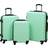vidaXL Hardcase Suitcase 3 delar - Black