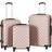 vidaXL Hardcase Suitcase 3 delar - Gold