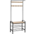 tectake Wichita Industrial Light Wood/ Black Shoe Rack 36x184cm