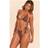 PrettyLittleThing Shape Chocolate Gold Beaded Tanga Bikini Bottom - Chocolate