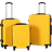 vidaXL Hardcase Suitcase 3 stk. - Yellow