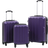 vidaXL Hardcase Suitcase 3 delar - Violet